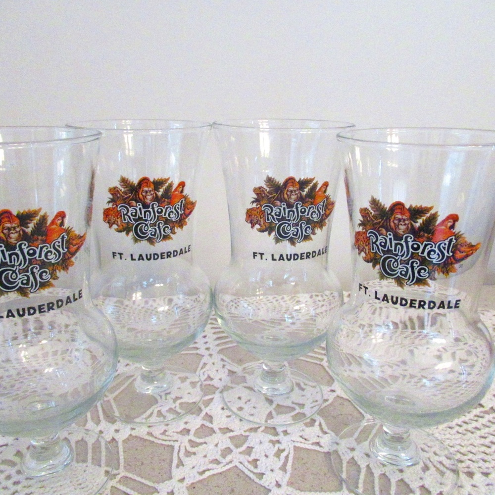 Rainforest Cafe Hurricane Glasses